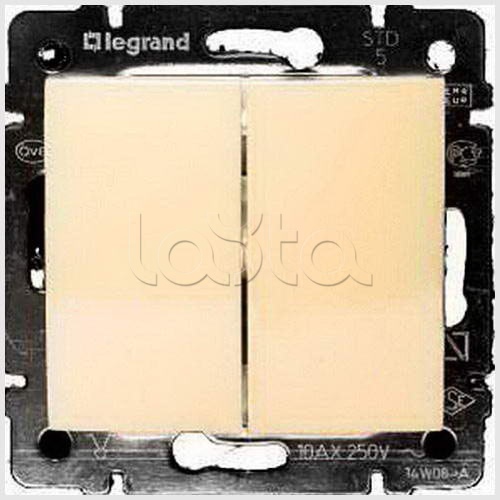 Legrand 774118 Выключатель без фиксации перекидной двухклавишный