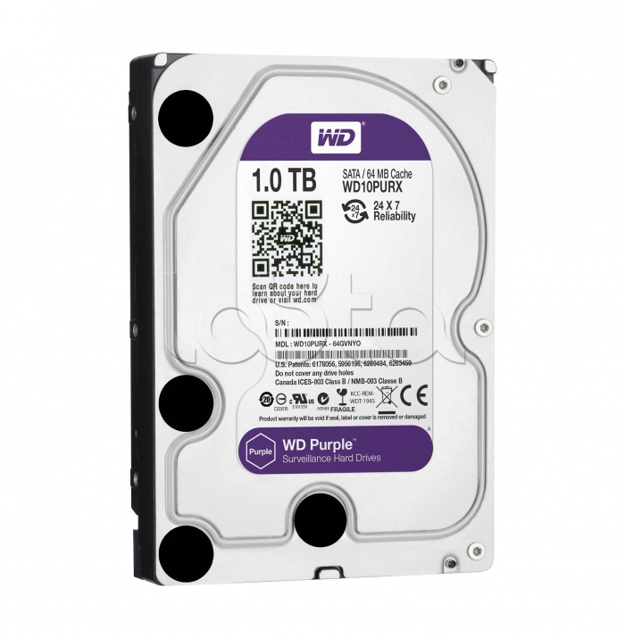 Жесткий диск Western Digital Purple HDD 1 Tb SATA-III 3.5