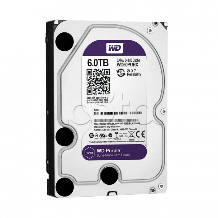 Жесткий диск Western Digital Purple HDD 6 Tb SATA-III 3.5