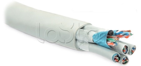 Hyperline FUTP16W-C5-S24-IN-LSZH-GY, Кабель витая пара, экранированная Hyperline FUTP16W-C5-S24-IN-LSZH-GY