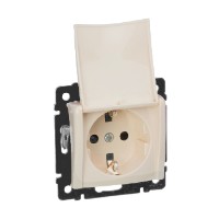 Legrand 774322, Розетка электрическая Valena с заземлением и крышкой Legrand 774322