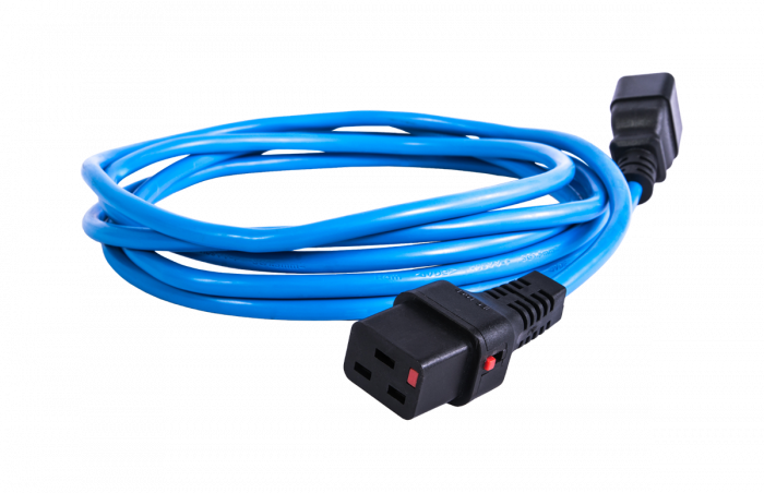 REM (R-16-Cord-C19-C20-1.8-Blue), Шнур питания с фиксатором REM (R-16-Cord-C19-C20-1.8-Blue)