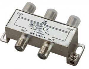REXANT 05-6003, Делитель телевизионный ТВх4 под F разъём 5-1000 МГц (10шт/уп) REXANT 05-6003