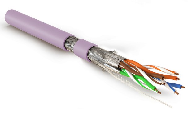 Hyperline SFTP4-C7A-S23-IN-LSZH-PK-500 (500 м), Кабель витая пара, экранированная S/FTP, категория 7A (1000MHz), 4 пары (23 AWG), одножильный (solid), LSZH (нг(А)-HF), розовый SFTP4-C7A-S23-IN-LSZH-PK-500 Hyperline (500 м)