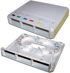 LANMASTER LAN-MB-3FO-WH, Коробка настенная оптическая на 3 модульные вставки, белая LANMASTER LAN-MB-3FO-WH