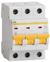 IEK MVA20-3-025-C, Выключатель автоматический 3P 25A (тип C) IEK ВА47-29 3P 25А (MVA20-3-025-C)