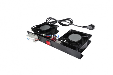 Datarex DR-451211, Вентилятор 2-х мод. с мех. терм., со шнуром пит. 1,8м, вилка Shuko, чер. Datarex DR-451211