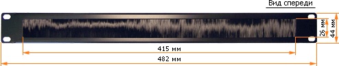 LANMASTER LAN-ORG/BP-1U, Органайзер кабельный 19&quot; 1U c щеточным вводом LANMASTER LAN-ORG/BP-1U