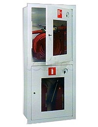 Пульс ШПК-320 ВОБ, Шкаф пожарный встраиваемый, открытый белый, для пожарного крана и 2-х огнетушителей Пульс ШПК-320 ВОБ