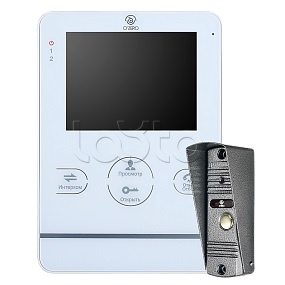 O'Zero VD-041M (White) + ADS-700 (Silver), Комплект видеодомофона O'Zero VD-041M (White) + ADS-700 (Silver)