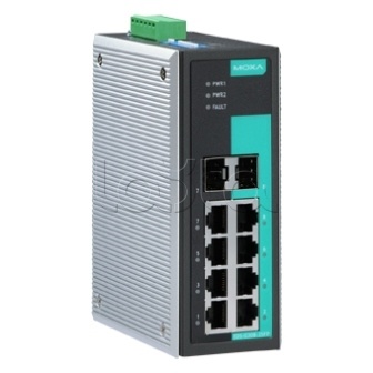 Moxa EDS-G308-2SFP-T, Коммутатор неуправляемый промышленный 6-портовый Moxa EDS-G308-2SFP-T