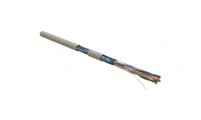 LAN F/UTP 4x2x24AWG кат.5е solid-indoor Hyperline (FUTP4-C5E-S24-IN-PVC-GY-305), LAN F/UTP 4x2x24AWG кат.5е solid-indoor (305 м) Hyperline (FUTP4-C5E-S24-IN-PVC-GY-305)