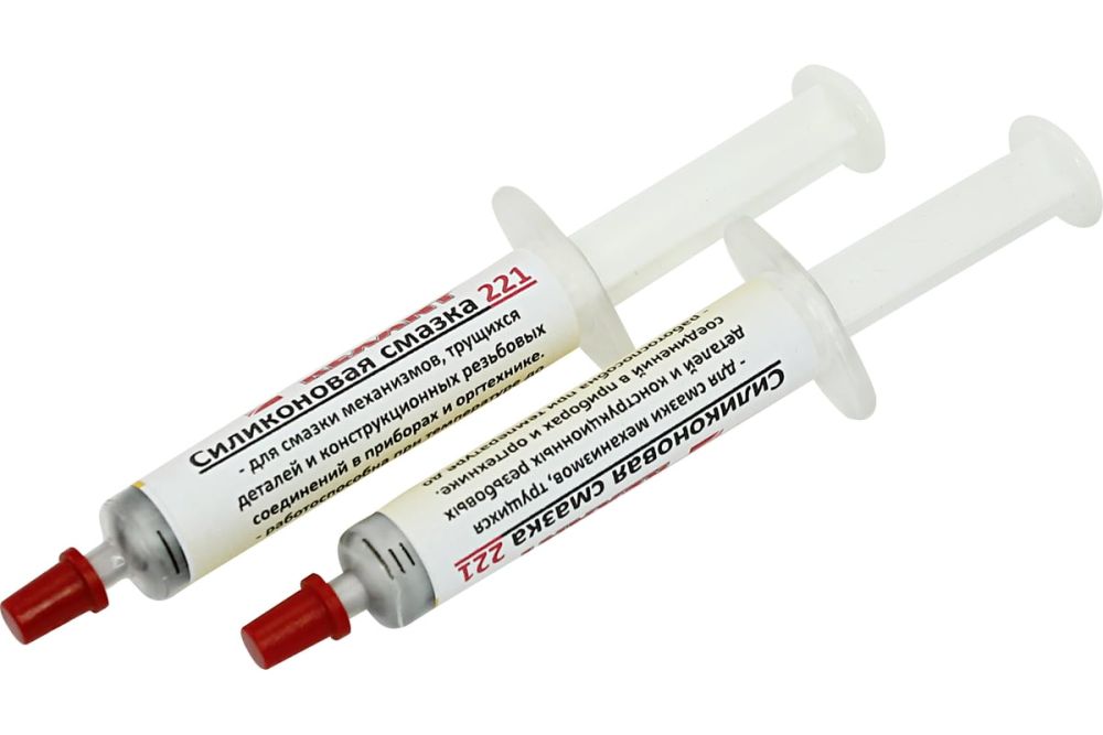 REXANT (09-3955), Смазка силиконовая 221, до +350 C, 2 мл, шприц REXANT (09-3955)