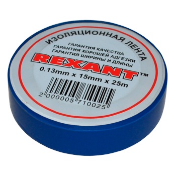 REXANT 09-2105, Изолента 15 мм синяя (25 м) (5шт/уп) REXANT 09-2105