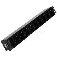 Legrand 046560, Блок на 9 розеток 2К+З Schuko для 19&quot; шкафов Legrand 046560