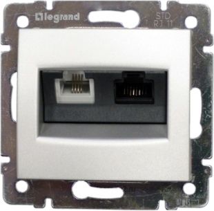 Legrand 774180, Розетка RJ-45 и RJ-11 двойная внутренняя Legrand (774180)