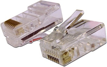TWT TWT-PL45-8P8C, Коннектор RJ45 UTP 8P8C, cat.5e TWT TWT-PL45-8P8C