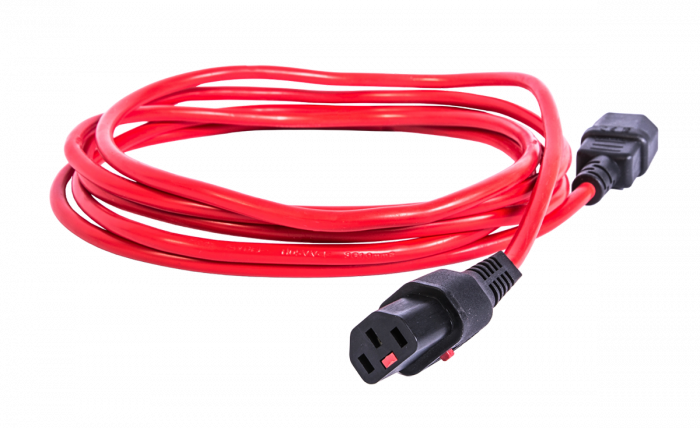 REM (R-10-Cord-C13-C14-1.8-Red), Шнур питания с фиксатором REM (R-10-Cord-C13-C14-1.8-Red)