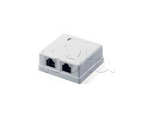 REXANT 03-0152, Розетка RJ-45 UTP двухпортовая экран REXANT 03-0152