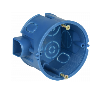IEK UKT10-068-045-000-A-S-UO, Коробка установочная С3 d68x45 для твердых стен (с саморезами и стык. узлами) IEK UKT10-068-045-000-A-S-UO