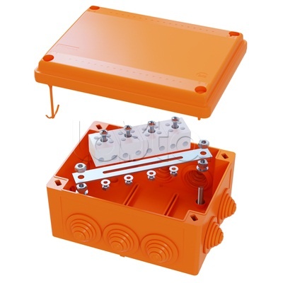 DKC FSK21410, Коробка распределительная IP56, пластиковая с кабельными вводами и клеммниками 150х110х70мм DKC FSK21410