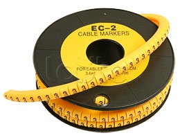 Cabeus EC-2-3, Маркер для кабеля (d7,4 мм, цифра 3) Cabeus ЕC-2-3 (500 шт/уп)