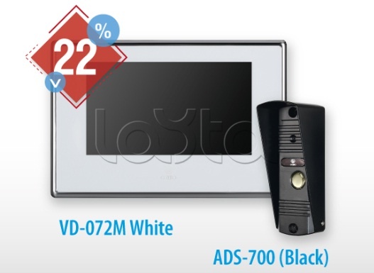 O'Zero VD-072M (White) + ADS-700(Black), Комплект видеодомофона O'Zero VD-072M (White) + ADS-700(Black)