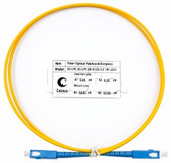 Cabeus FOP(s)-9-SC-SC-1m, Пигтейл одномодовый оптический, SM 9/125, LSZH simplex SC/SC (1 м) Cabeus FOP(s)-9-SC-SC-1m