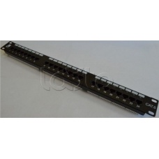 LANMASTER LAN-PPi24U6, Патч-панель Lanmaster 24 порта с индикаторами, UTP, кат.6, 1U LANMASTER LAN-PPi24U6