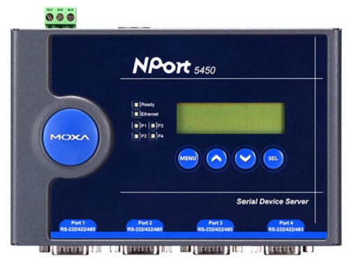 Moxa NPort 5450, Сервер 4-портовый RS-232/422/485 в Ethernet Moxa NPort 5450