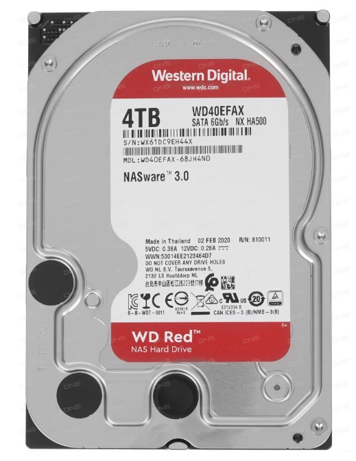 Western Digital Red WD40EFAX 4TB SATA III, 5400- rpm, 256Mb, 3.5&quot;, Жесткий диск Western Digital Red WD40EFAX 4TB SATA III, 5400- rpm, 256Mb, 3.5&quot;