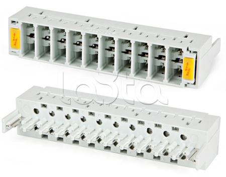 Hyperline KR-CAS-THST, Кассета для грозоразрядников на 10 пар. Hyperline KR-CAS-THST