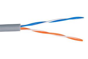NETLAN EC-UU002-5-PVC-GY, Кабель связи симметричный, для структурированныx сетей, внутренней прокладки LAN UTP 2x2x0.47 кат.5 (305 м) NETLAN EC-UU002-5-PVC-GY
