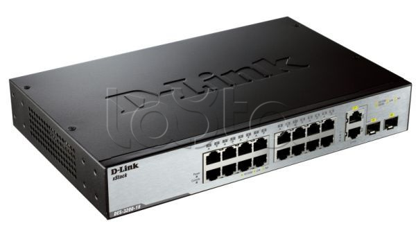 D-Link DES-3200-18_RFB/A1, Управляемый L2 коммутатор с 16 портами 10/100Base-TX и 2 комбо-портами 100/1000Base-T/SFP D-Link DES-3200-18_RFB/A1