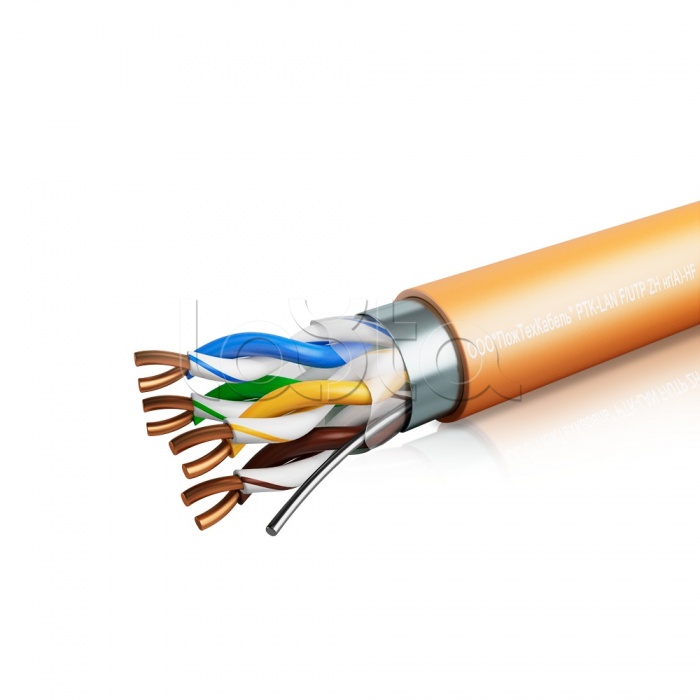 ПожТехКабель PTK-LAN F/UTP cat 5e 4х2х0,51 ZH нг(А)-HF (305м), Кабель связи симметричный, для структурированныx сетей, внутренней прокладки PTK-LAN F/UTP cat 5e 4х2х0,51 ZH нг(А)-HF ПожТехКабель (305м)