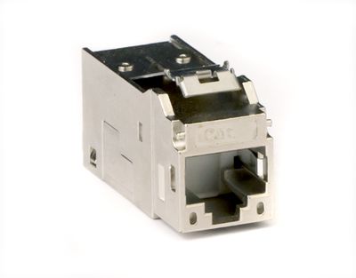 DKC RNK5EFSL, Модуль Keystone RJ45 CAT5E экранированный, серебристый DKC RNK5EFSL