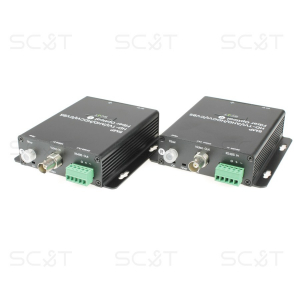 SC&T HD401F-5M, Комплект для передачи HDCVI/HDTVI/AHD/CVBS и сигнала управления RS485(полудуплекс) по одномодовому оптоволокну на расстояние до 20км, по многомодовому до 2км SC&T HD401F-5M