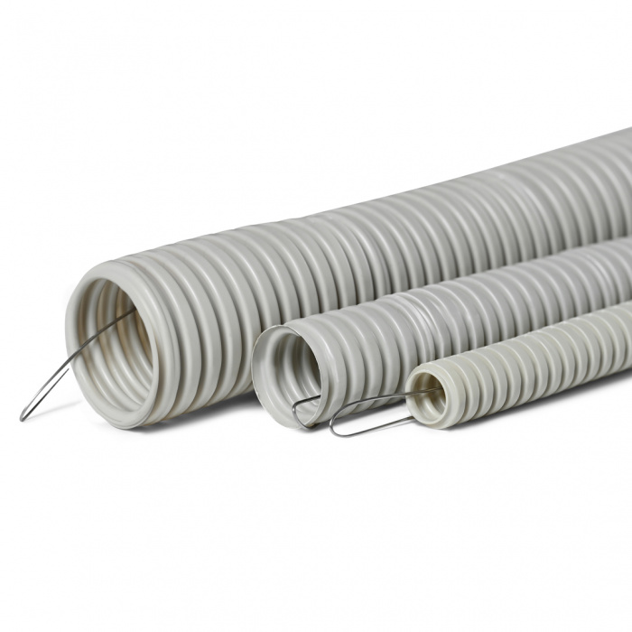 ПожТехКабель Труба гофр. тяжелая самозатух. ТГТ СЗ  ПВХ 20 мм с зондом (100 м), Труба гофр. тяжелая самозатух. ТГТ СЗ  ПВХ 20 мм с зондом (100 м) ПожТехКабель