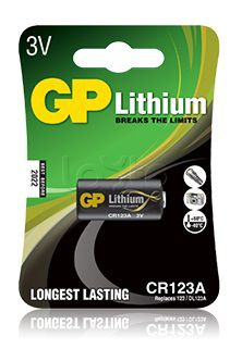 GP Lithium CR123A, Батарея GP Lithium CR123A