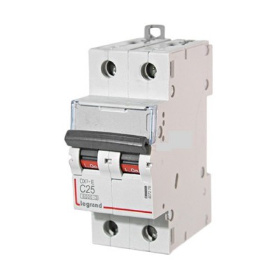 Legrand 407802, Выключатель автоматический DX3 2P 25A (тип C) Legrand (407802)