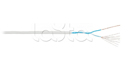 NIKOMAX NMC 1120C-GY, LAN U/UTP 1 пара, Кат.3 (Класс С), 16МГц, многожильный, BC (чистая медь), 24AWG (7х0,2мм), полимерный материал нг(А)-HF серый, 305м - гарантия: 1 год
