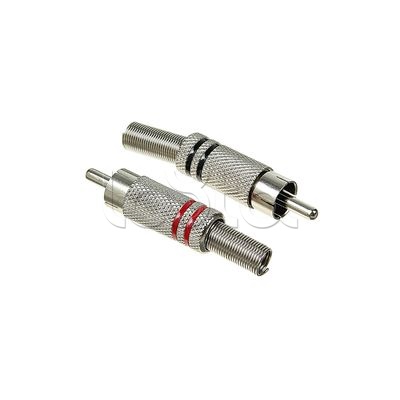 PROCONNECT 14-0405-4, Разъем штекер RCA Металл пайка ZN Черные/Красные (100шт/уп) PROCONNECT 14-0405-4
