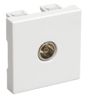IEK CKK-40D-TV1-K01, Розетка TV оконечная (на 2 модуля) РКТ-20-00-П белая IEK CKK-40D-TV1-K01