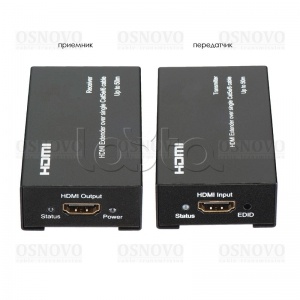 OSNOVO TA-Hi/1+RA-Hi/1, Комплект для передачи HDMI по одному кабелю витой пары CAT5e/6 до 50м OSNOVO TA-Hi/1+RA-Hi/1
