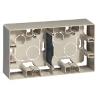Legrand 672540, Коробка накладного монтажа 2 поста слоновая кость Etika Legrand 672540