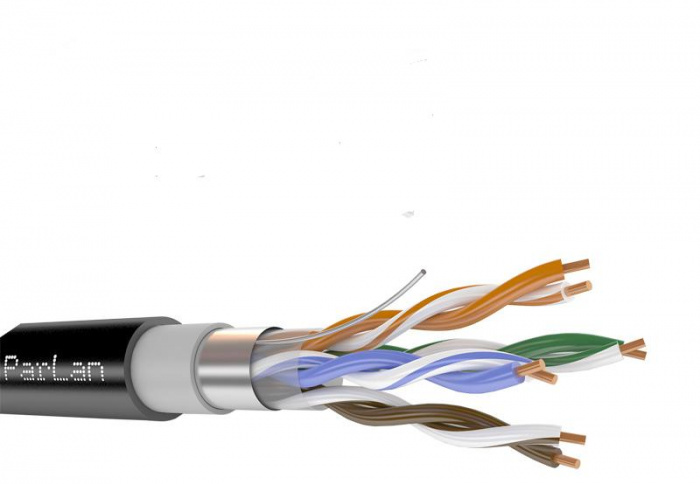 Паритет ParLan F/UTP Cat 5e 4x2х0.52 PVC/PE (305 м), Кабель связи экранированный, симметричный, для структурированныx сетей, наружней прокладки ParLan F/UTP Cat 5e 4x2x0.52 PVC/PE Паритет (305 м)