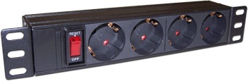 TWT TWT-PDU10-10A4P, Блок розеток 10&quot; 4 шт., 10A 250V, без шнура питания TWT TWT-PDU10-10A4P