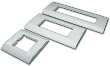 LANMASTER LAN-FR45x45-WH, Накладка пластиковая для Mosaic 45х45, белая LANMASTER LAN-FR45x45-WH
