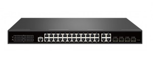 Tantos TSn-24GP28C4M, Управляемый L2 PoE коммутатор 24GE+4Uplink+4SFP, Gigabit Managed PoE Switch Tantos TSn-24GP28C4M