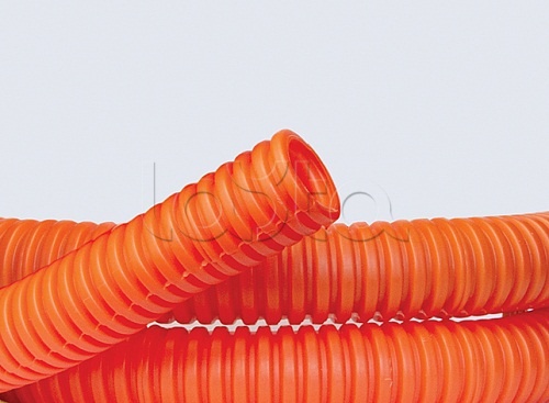 DKC 70916, Труба ПНД гибкая гофр. д.16мм, лёгкая без протяжки, 100м, цвет оранжевый DKC 70916